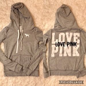 PINK grey hoodie